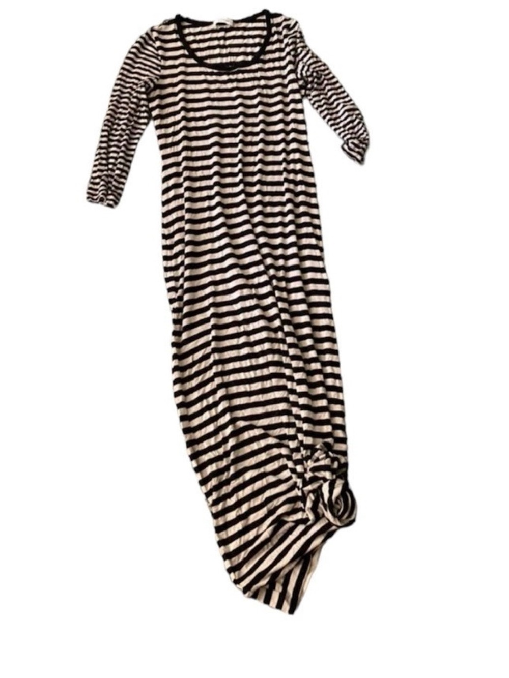 Calvin Klein Black and White Striped Maxi Dress size 4